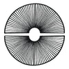 Twin Eclipses 2-Piece Black Paper Rope Wall Art